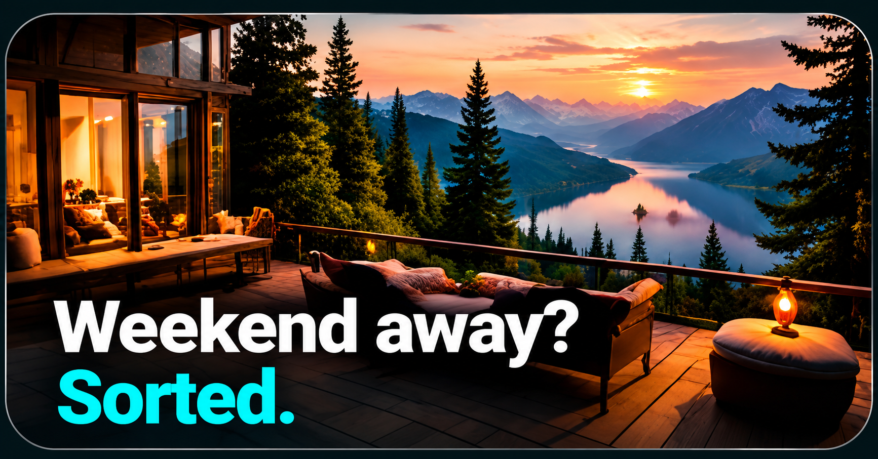 Weekend away? Sorted.